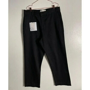 NWT Zara Womens Straight Leg Flat Front Business Suit Pants Black Sz 46